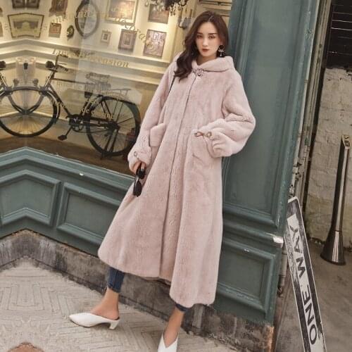 OLOEY Pink Fur Coats