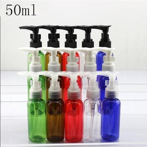 50ml plastic pump Empty Packaging bottle Lotion shower gel Shampoo Originales Refillable sample Empty Cosmetic Containers