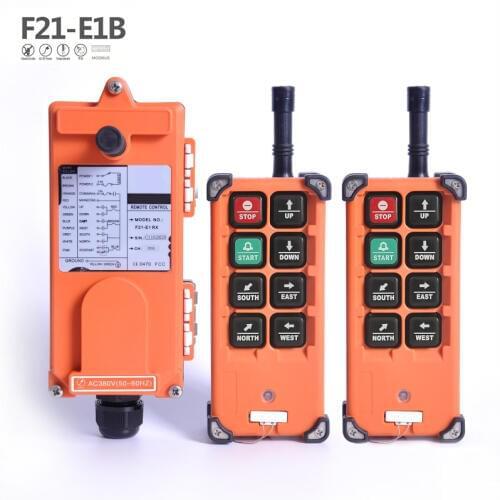 Industrial Wireless Remote Control 8 Single Speed Buttons F21-E1B (2 Transmitter+1 Receiver) for Crane