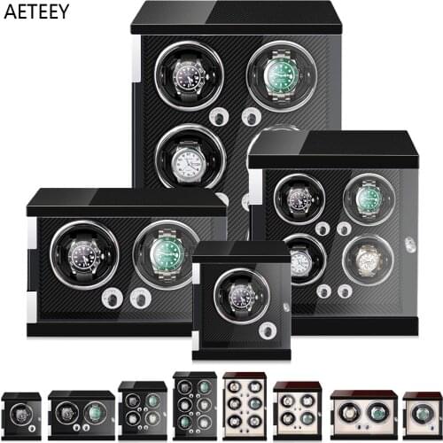 Luxury Mechanical Watch Display Box Watches Winder Boxs Automatic Chain Shaking Meter Storage Box LED Light Rotator Shaker