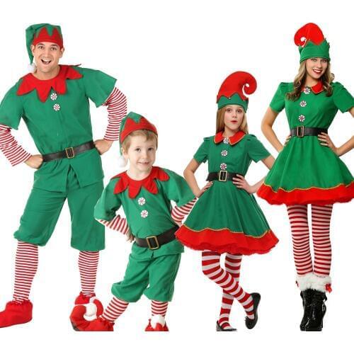 Snailify Christmas Outfit Girls Holiday Elf Costume Family Christmas Costume Parent Children Women Christmas Dress