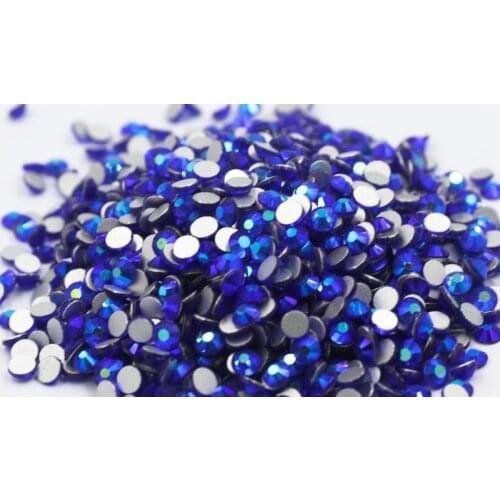 Sapphire AB SS3~SS30 Non Hotfix Rhinestone стразы Flatback Glass Stone Nail Rhinestones Diamond For DIY Nail Decorations