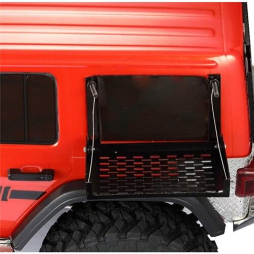 Stainless Steel RC Car Folding Meal Board Tool box for 1/10 AXIAL SCX10 III JEEP Wrangler Model Car Parts