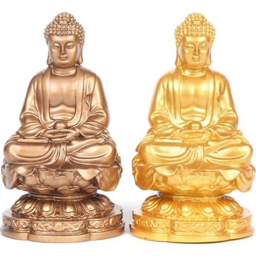 Buddha statue of Shakyamuni, resin carving modern art sculpture crafts, Small Buddha statue for home decoration 10.5cm
