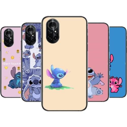 Stitch Ear Clear Phone Case For Huawei Honor 20 10 9 8A 7 5T X Pro Lite 5G Black Etui Coque Hoesjes Comic Fash design