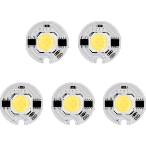 5pcs a lot LED COB Chip Light 3W 5W 7W 9W AC185-AC220V No Need driver Smart IC bulb Lamp For DIY LED Floodlight Spotlight