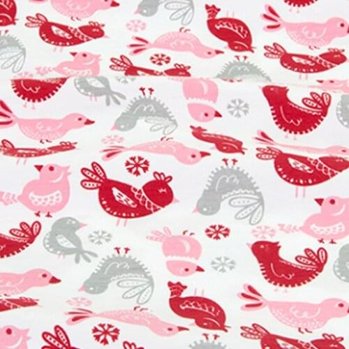 50x175cm 100% cotton Prints Bird fabric for DIY Handmade bed quilting Clothing fabric for baby craft sewing tecidos