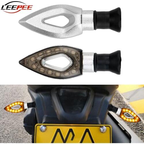 Motorcycle Turn Signal Lights LED Indicators Lamps DC 12V Motorcycle Accessories Universal 12 LEDs 2PCS
