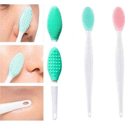 1pcs Soft Silicone Face Care Clean Brush Exfoliator Blackhead Removal Facial Cleansing Massager Brush Makeup Tools