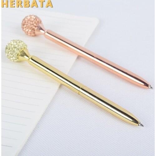 1 pcs New Crystal Ballpoint Pen Fashion Girl 19 K Big Metal Crystal Diamond Wedding Celebration Birthday Advert Star Pen CL-1709