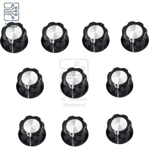 10pcs/lot MF-A03 Bakelite Rotary Potentiometer Knob Cap Diameter 19.5MM with RV16 Hole 6MM