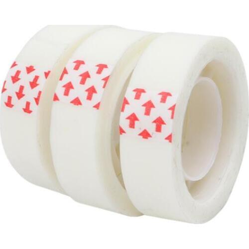 2 Rolls Adhesive Tape Easy Removal Transparent Masking household adhesive tape, industrial tape12mm Wide Matte Writable