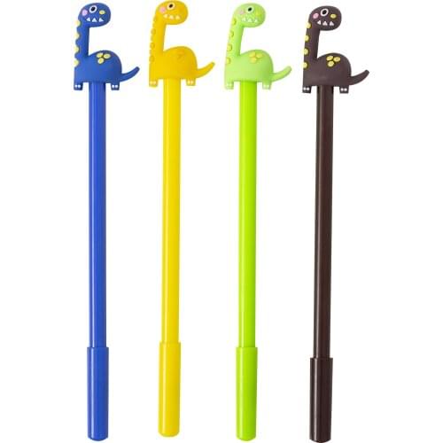 8 Pcs Gel Pens Creative Spotted Dinosaur Cartoon Gel Pen Black Ink Student Office Suppiles Study Wholesale Stationery Gifts