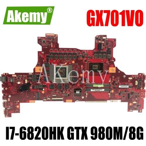 SAMXINNO GX701VO Motherboard For Asus ROG GX701 GX701V GX701VO Laotop Mainboard with I7-6820HK GTX 980M/8G