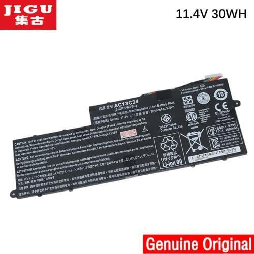 JIGU AC13C34 Original Laptop Battery For ACER Aspire E-11 E3-111 E3-112 ES1 ES1-111 ES1-420 V-11 V3-111 V3-112 V5-122P