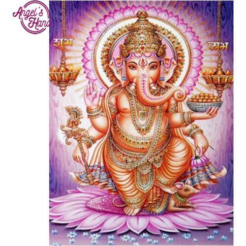 Diamond Embroidery Religion Ganesha Diamond Painting Cross Stitch Full Square Rhinestone Mosaic Home Decoration DIY Wall Art