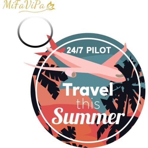 3 PCS/LOT Customized Embroidery Pilot Keychains Charms Make Your Own Design OEM Keychain Fly Safe Custom Key Chains