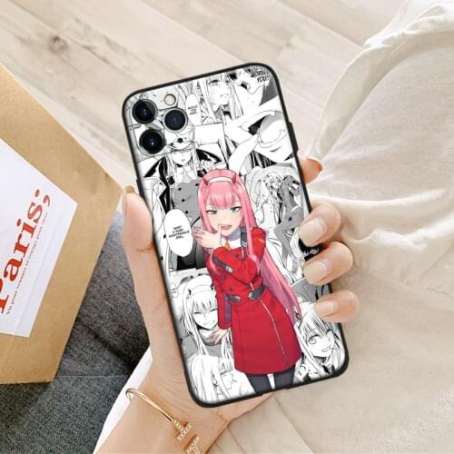 Zero Two Darling in the FranXX Glass Soft Silicone Phone Case FOR IPhone SE 6s 7 8 Plus X XR XS 11 12 Mini Pro Max Cover Shell