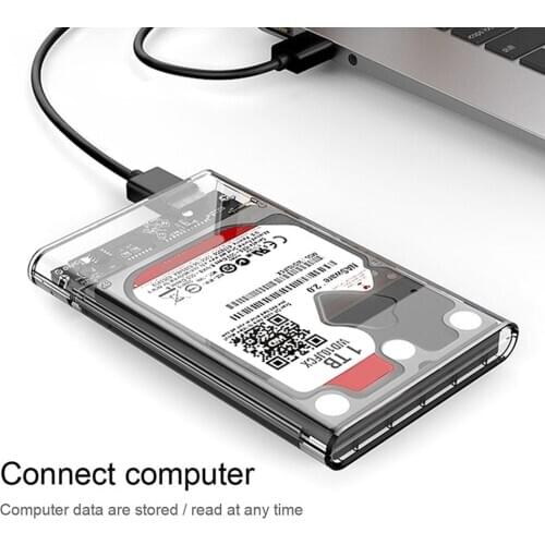 External Hard Drive HDD Case High Speed Clear SATA3 to USB 3.0 Mobile HDD SSD Case Box External Enclosure Case