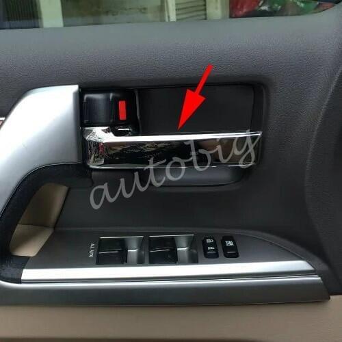 For 2008-2019 Toyota Land Cruiser LC200 Chrome Interior Door Handle Cover Trims
