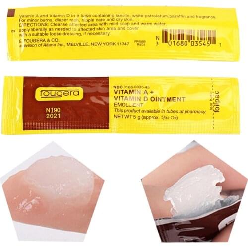 Fougera Tattoo Cream Vitamin A D Aftercare 50/100pcs Anti Scar Recovery Gel Nourish Skin PMU Microblading and Tattoo Healing Art