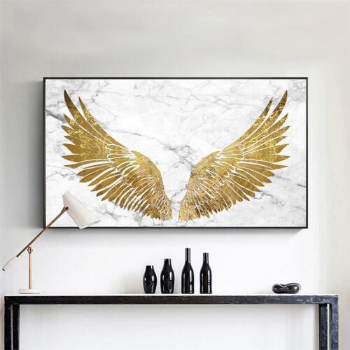 Gold wing Canvas Wall Art Single Panel Big Size Posters and Prints Living Room Cuadros Decoration Canvas Painting no frame