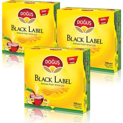 PERFECT WITH ITS WONDERFUL DRINK Dogus Black Label Glass Bag Tea 10 FREE SHIPPING FREE SHIPPIN FREE SHIPPING FREE SHİPPİNG