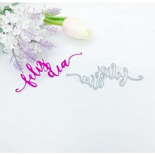 Julyarts Word Die Metal Cutting Dies Stencil for DIY Fustelle Scrapbooking Stamps Dies Embossing Cards Making Crafts Dies Stitch