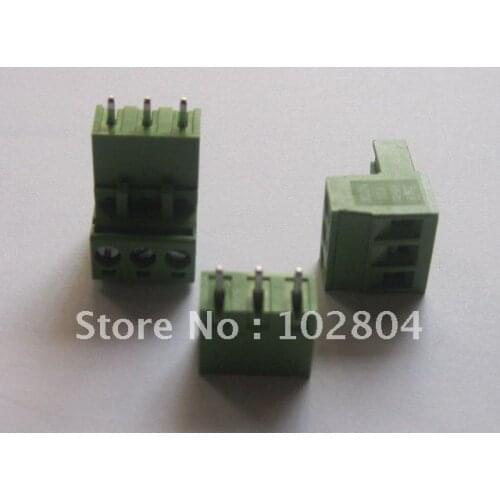 L Type Green 3way/pin 5.08mm Screw Terminal Block Connector 50 Pcs Per Lot HOT Sale HIGN Quality