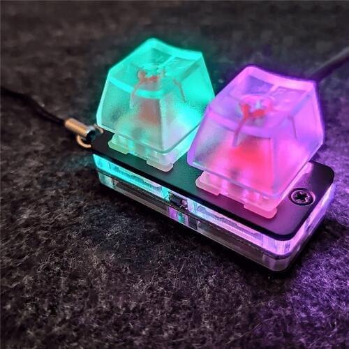 Mini Gaming Mechanical Keyboard With Keychain for SimPad Nano Music Game Touch Wheel Axle Tester Gaming Key Board