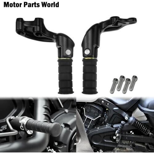Motorcycle Rear Passenger Foot Pegs Footrest Mount Bracket Footpegs Pedal Black For Indian Scout Bobber 2018-2020 Bobber Twenty