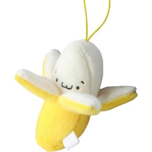 Cartoon Doll Soft Birthday Gift PP Cotton Peeling Banana Shape Plush Doll Pendant for Decoration