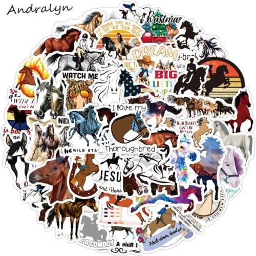 10/50PCS Horsemanship Stickers For Helmet Luggage Bicycle Notebook Laptop Motorcycle Phone Skateboard Equestrian Performance