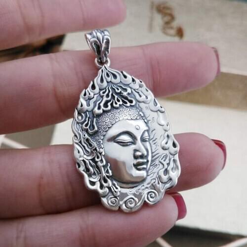 Thai silver Buddha Sterling Silver S925 silver pendant for man and woman
