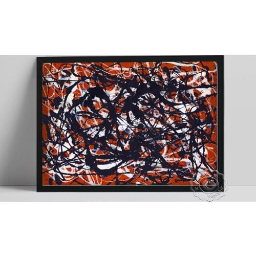 American Painter Jackson Pollock Poster, Pollock Free Form Wall Painting, Vintage Abstract Art Prints, Living Room Wall Decor