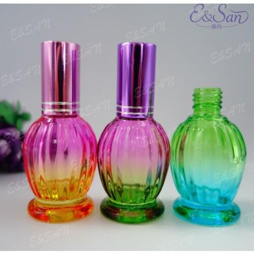 PS385-10ML Beautiful Colorful Spray Perfume Glass Bottle Ordinary Perfume Empty Bottle 100pcs/lot