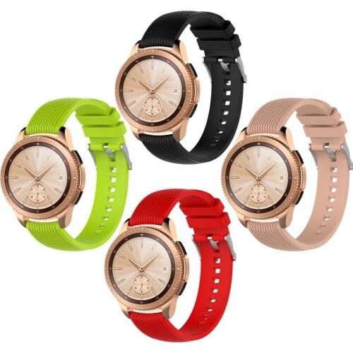 Silicone Wrist Band Bracelet Strap for Samsung Galaxy Watch 42mm SM-R810 SM-R815 SM-R800 46mm Smartwatch Band Watchband 4 Colors