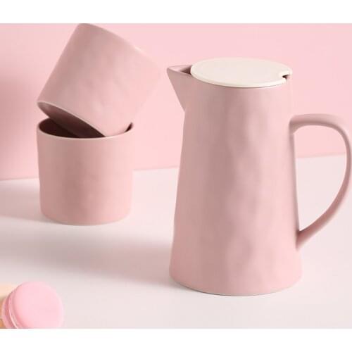 Nordic cold kettle household large cold water bottle household high temperature resistant cool kettle with two water cups