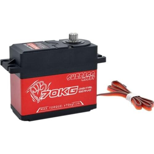 SURPASS HOBBY 70KG Torque Car Model Steering Metal Gear Servo Brushless Motor Servo for 1/5 RC Car Crawler RC Boat Airplane