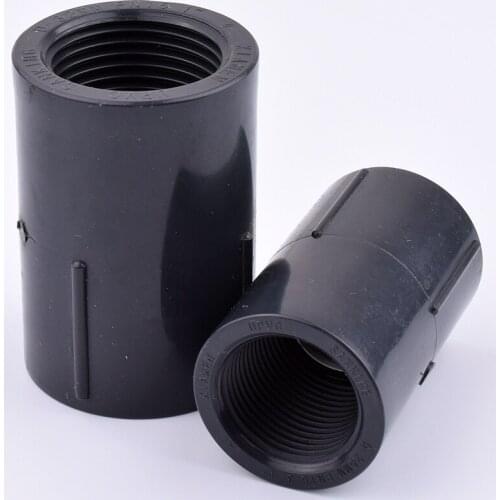 20-63mm Hi-quality UPVC Pipe Double Thread Equal Diameter Direct Connector Garden Irrigation Fish Tank Plastic Water Supply Pipe