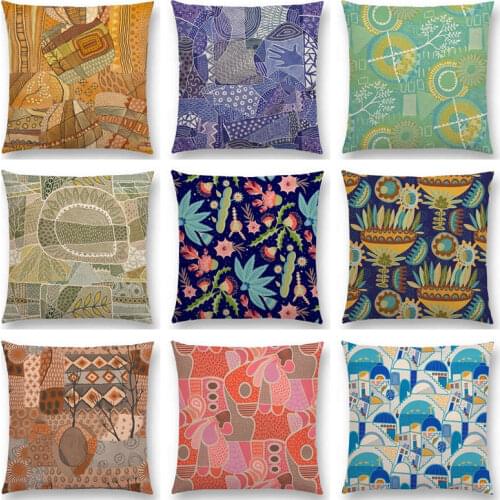Harvest Spring Flowers Mandalas Exotic Garden City Park Retro Fantasy Floral Pattern Tribal Beautiful Cushion Cover Pillow Case