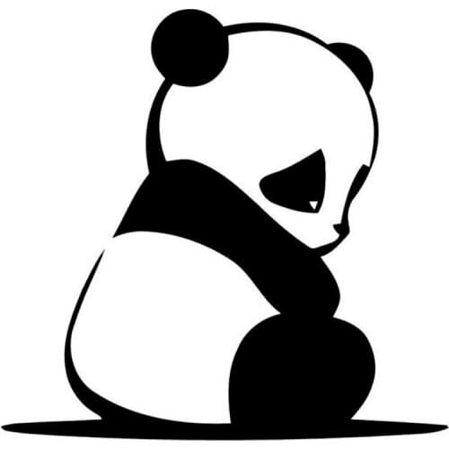 PLAY COOL Funny Cute Upset Sad Little Panda Car Sticker Automobiles Exterior Accessories Vinyl Decals for Bmw Audi Ford Lada KIA