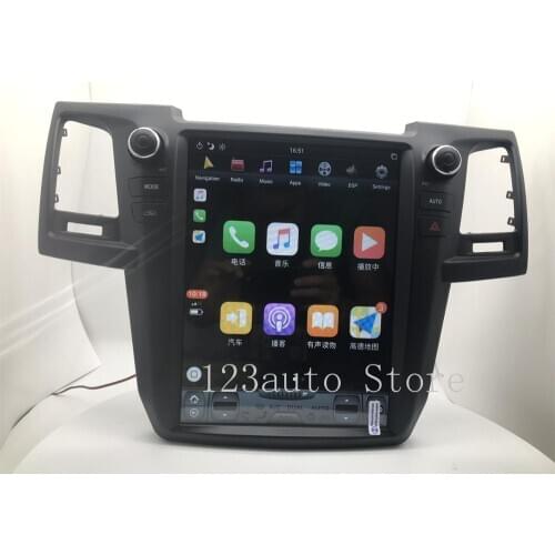 12.1'' Tesla style Android 9.0 Car dvd player GPS Navigation For Toyota Fortuner 2007-2015 head unit stereo PX6 HDMI radio IPS