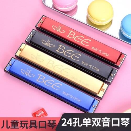 16 Holes 24 Holes Single And Double Tone Childrens Early Education Enlightenment Musical Instrument Color Polyphonic Harmonica