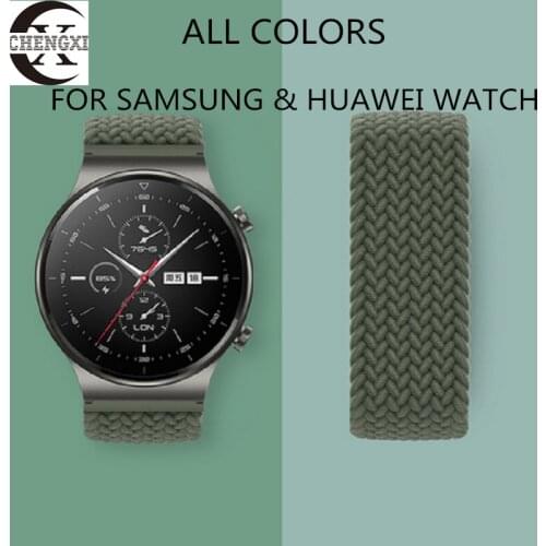 20/22mm Nylon Elastic Strap For Amazfit GTS 2 Bip SU Lite Band GTR 42mm 47mm Solo Loop Pace Stratos 3 Bracelet Watch Accessory