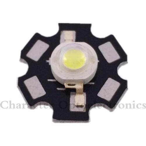 20PCS 1W 3W High Power cool/warm white 3500k 4500k 6500k 10000k 20000k-30000k LED Chip + 20mm star pcb