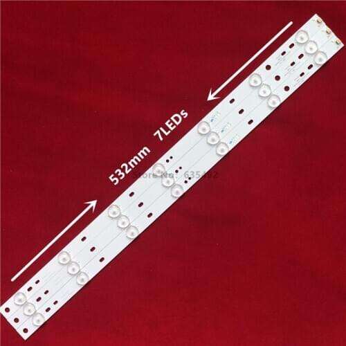 32INCH LED Backlight strip 532mm 7lamps pb07d532mm17mm3bl042-003h For Fusion fltv-28k62 v1n07