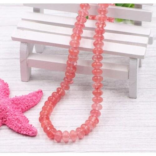 5x8mm Watermelon Crystal Loose Beads Stone Finding Abacus Beads for Jewelry Making DIY Bracelet Necklace Spacers Strand 15" B159