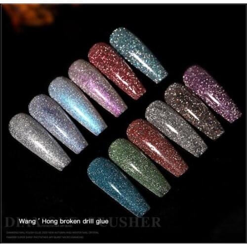 8ml Glitter UV Gel Nail Polish Laser Silver Series Led Nail Gel Varnish Shining Nail Varnish Sequins Gel Nail Art Manicure TSLM2