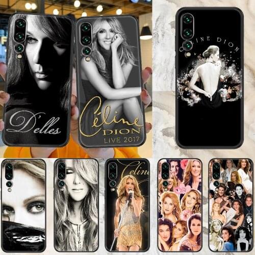 Celine Dion Singer Phone case For Huawei Honor 6 7 8 9 10 10i 20 A C X Lite Pro Play black silicone bumper painting prime trend
